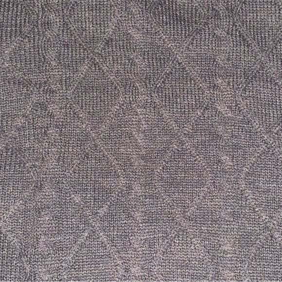 Sky Blue Cable Knit Half Zip Sweater Gray - Picture 5 of 5